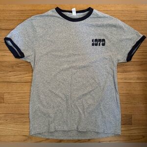 Gray Ringer T-Shirt with 1979 Print